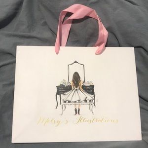 Melsy’s Illustration White Shopping Bag